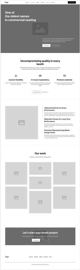 Bianco Brothers wireframe exploration 1